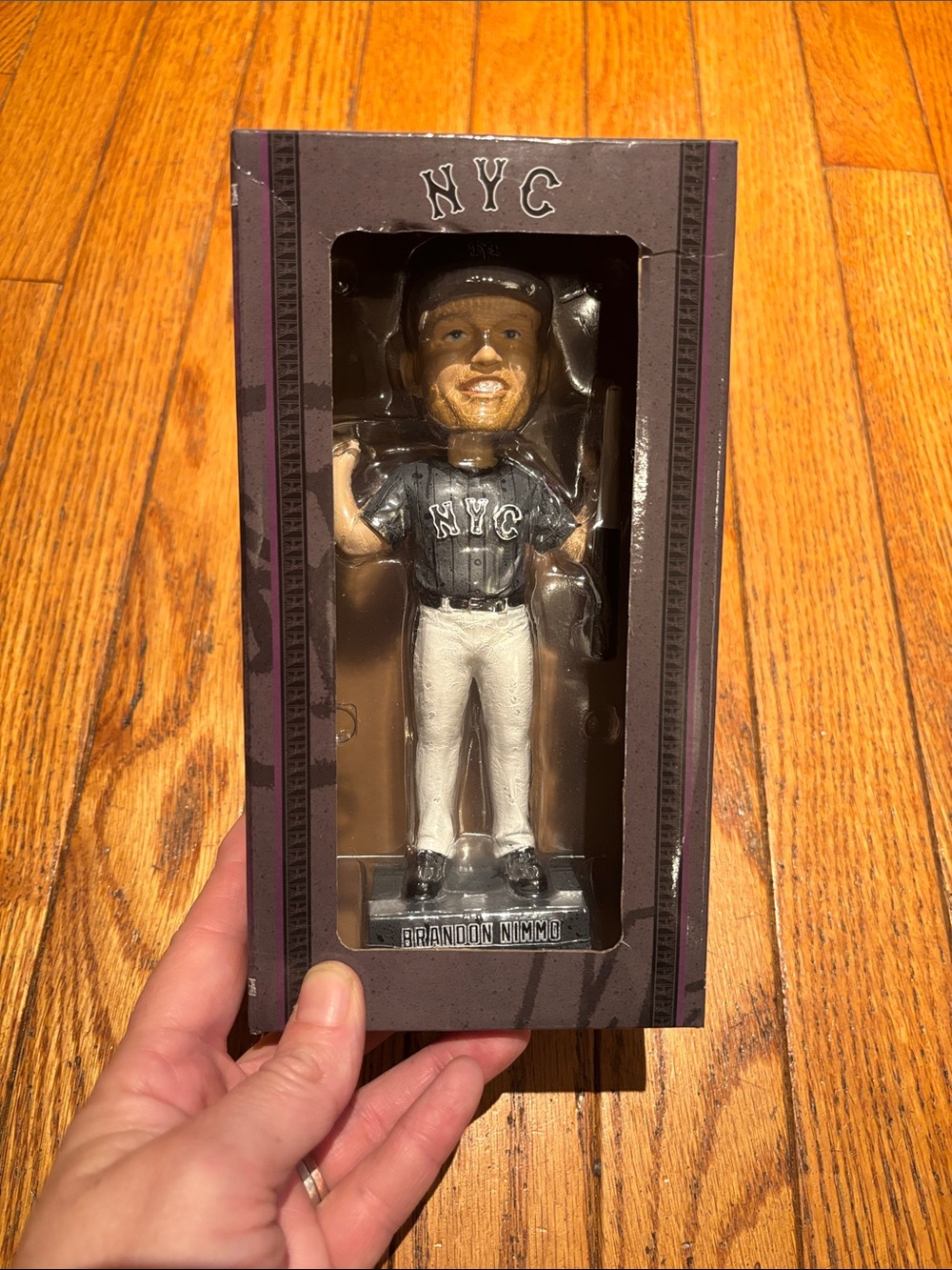 Brandon Nimmo Mets NYC Team-Style Baseball Bobblehead